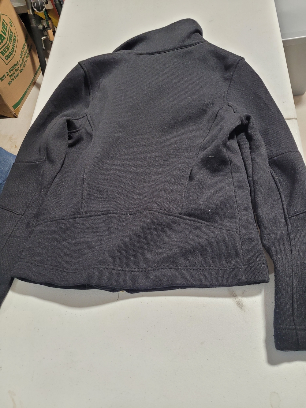 Old Navy Black Jacket with Gold Zippers - Picture 3 of 3